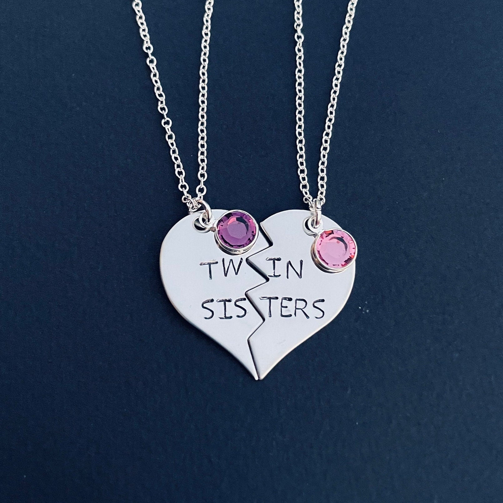 Twin Sisters Necklace Set - Broken Heart - Broken Heart Necklace