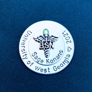 Personalized Nursing pin / LPN BSN RN / Nurse pin / Nursing Student / Nursing Pinning Ceremony / Medical student / Graduation gift