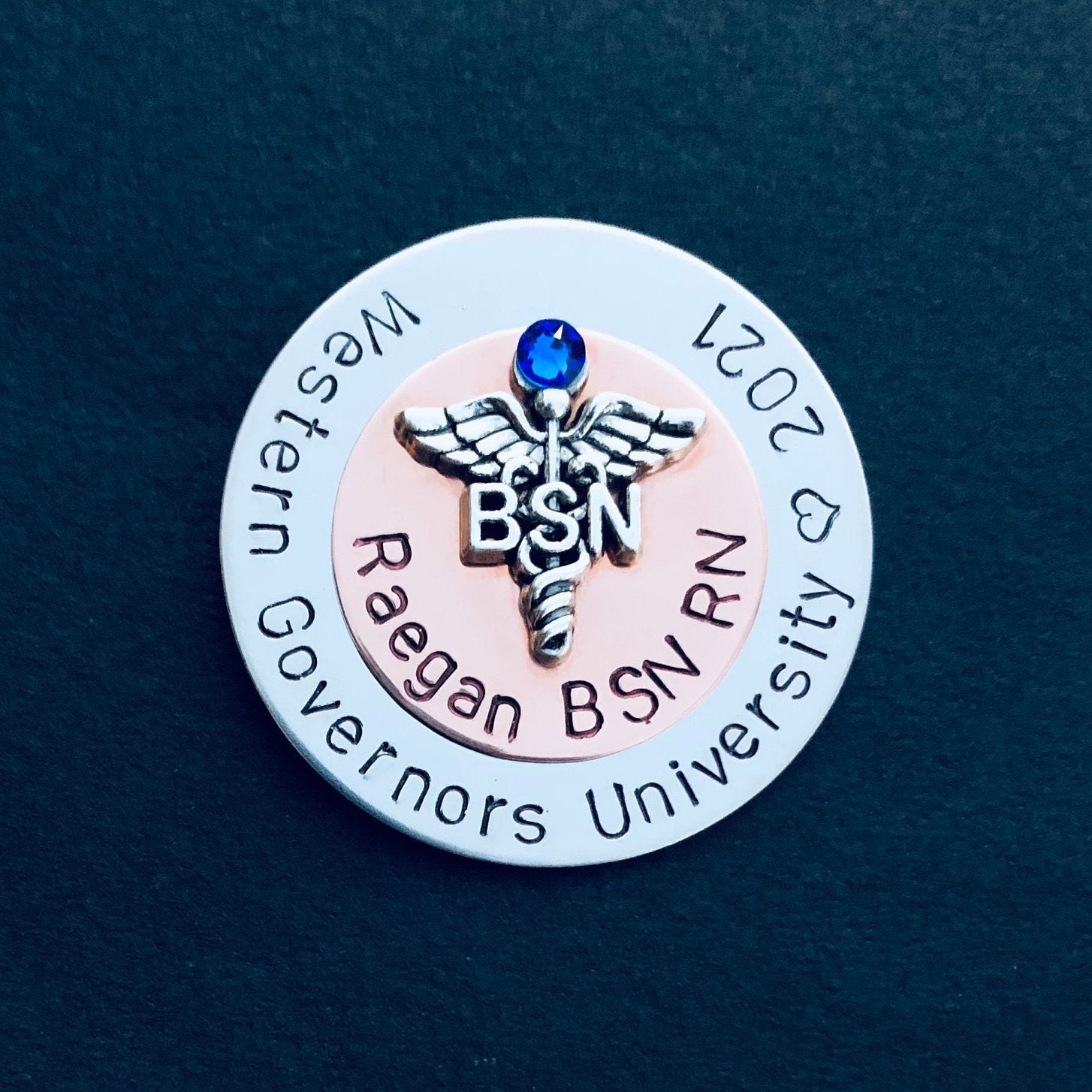 Personalized Nursing Pin LPN BSN RN Customized Nurse Pin Etsy