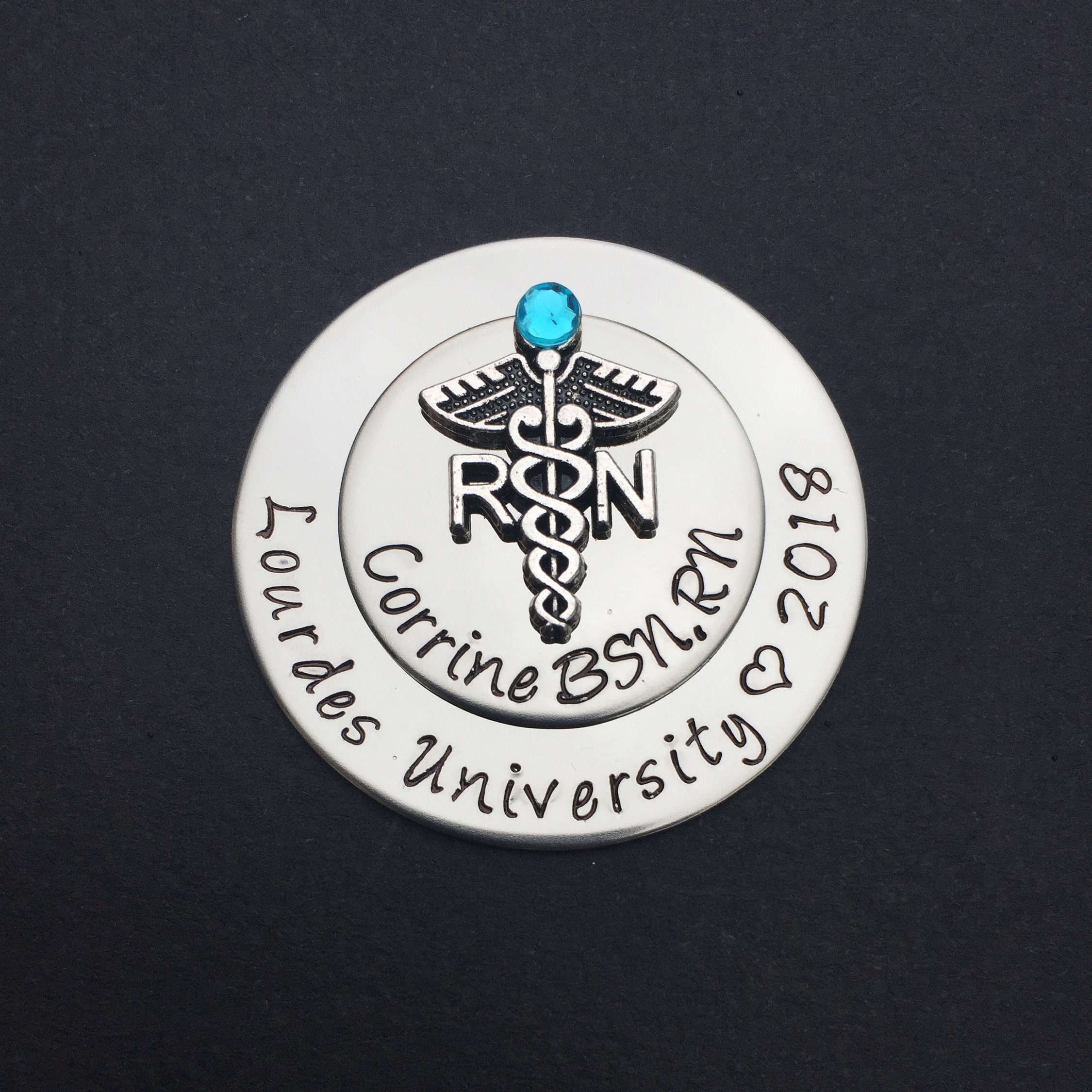 Personalized Nursing Pin / LPN BSN RN / Nurse Pin / Nursing Etsy