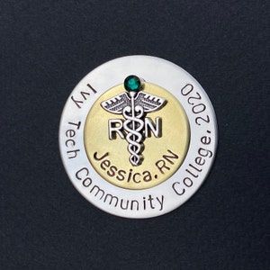 Personalized Nursing Pin/Customized Nurse pin/LPN BSN RN Nurse pin/Nursing Student/Nursing Pinning Ceremony/Medical student/Graduation gift