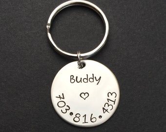 Stainless Steel Dog Tag - Pet ID Tag - Custom Hand Stamped Collar Tag - "True Loving Loyal" Dog Tag - Dog Name Tag - Hand Stamped Dog Tag