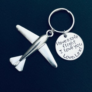 Have a safe flight Keychain, Pilot Gift, Airplane Keychain, Airplane, Traveling Keychain, Gift for Flight Attendant, Travel gift image 5