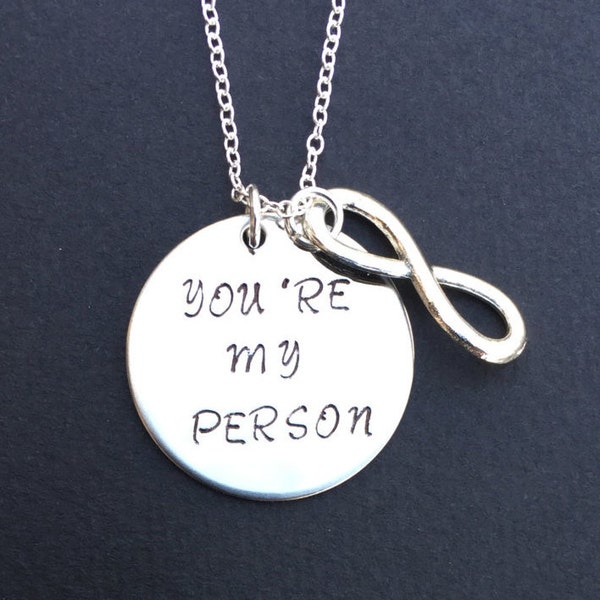 Grey's Anatomy Inspired - You're My Person - Necklace - Boyfriend - Girlfriend Gift - Valentines Day Gift