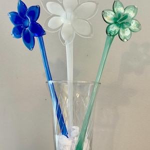 CHOICE - Vintage Murano-Style 17&quot; Glass Flower Stems