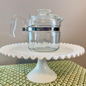 Pyrex Flameware Clear Glass 4-Cup Stovetop Percolator/Coffee Pot 7754