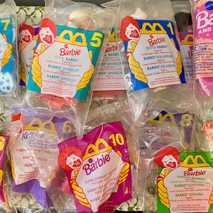 13 Vintage Barbie McDonald&#39;s Happy Meal Toy Lot
