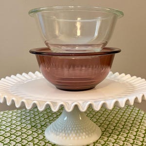 CHOICE - Vintage Pyrex Cranberry OR Clear Glass Mixing Bowl #323 / 1.5 Liter