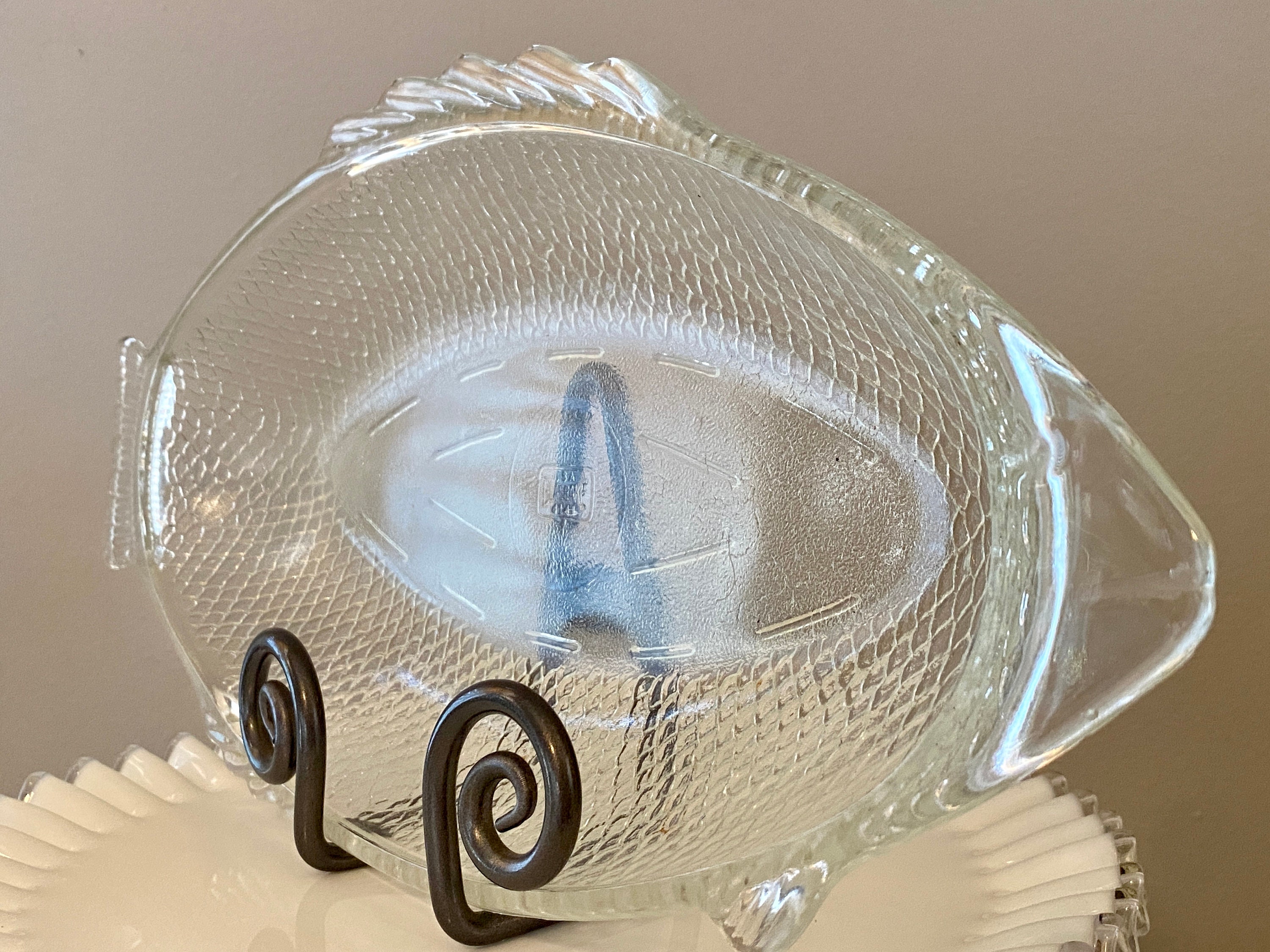 Vintage Glasbake Large Clear Glass Fish Dish/platter for Etsy