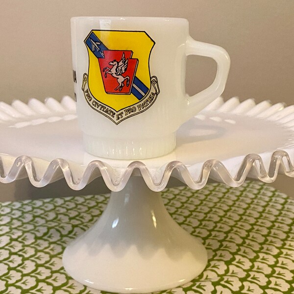 Vintage Fire King Pennsylvania Air National Guard Headquarters Military Mug