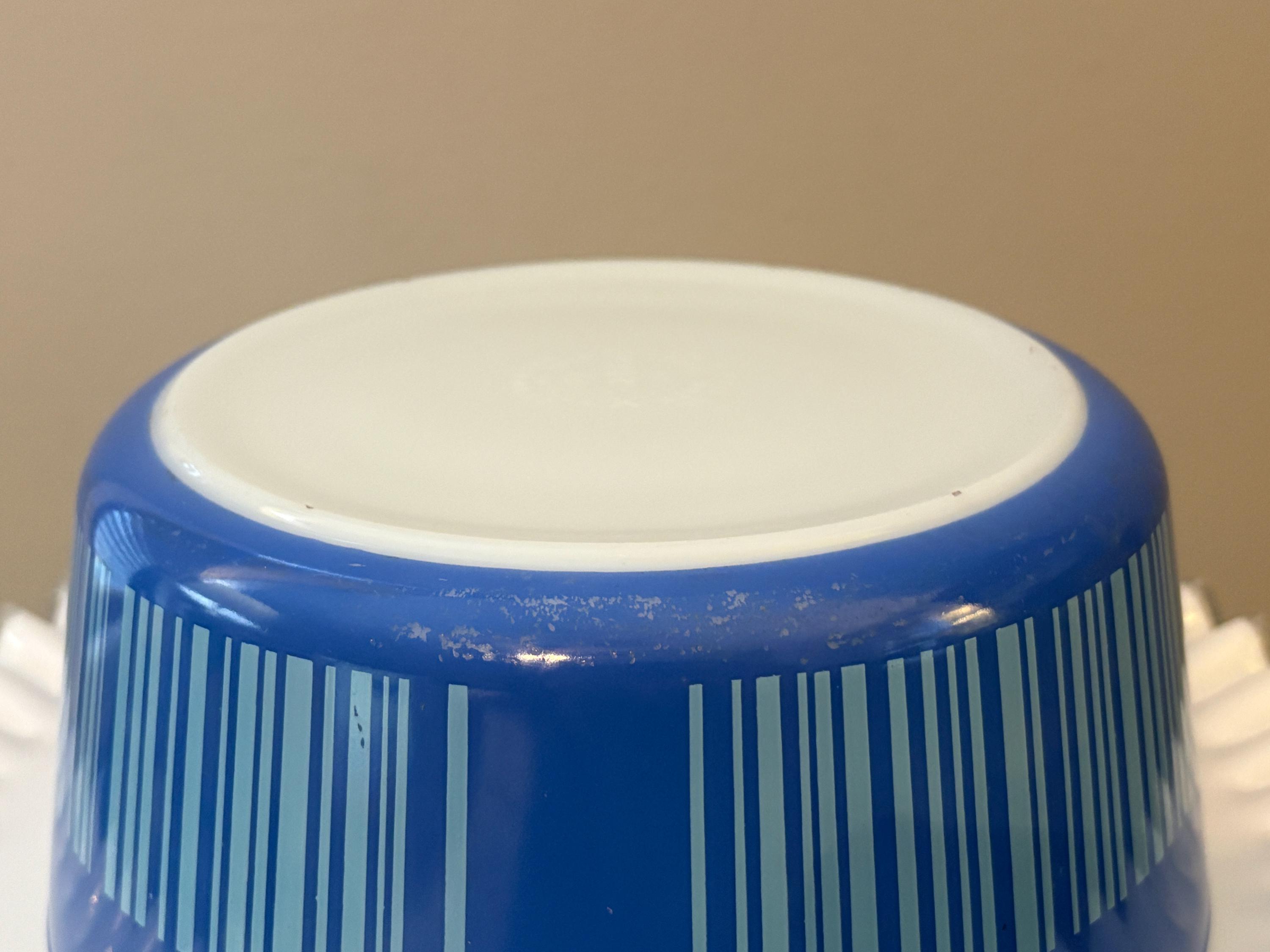 Vintage Pyrex Barcode Casserole Dish: Blue Stripe 2.5 Quart #475 - Etsy
