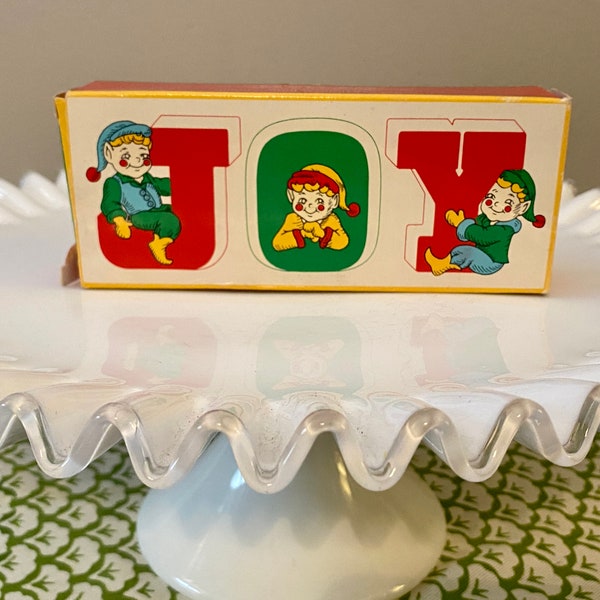 Vintage 1984 Avon JOY Pixie Elves Christmas Candles