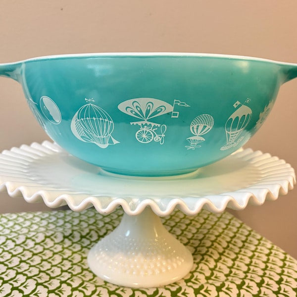Vintage Pyrex Hot Air Balloons Promotional Cinderella Bowl #444