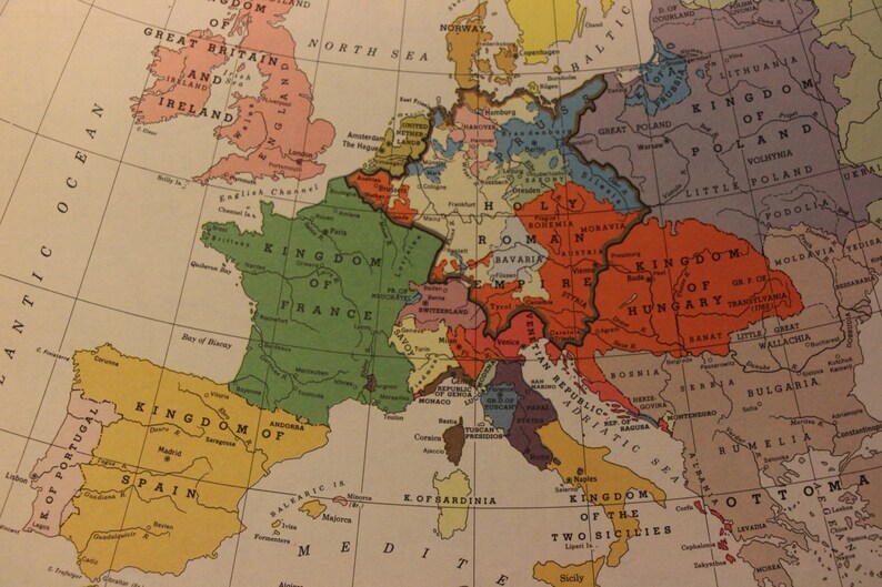 Map Digital Download Europe 1763 (Instant Download) Etsy