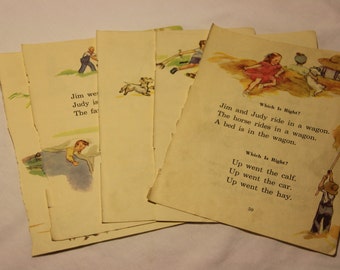 Vintage Kids Book Page Pack