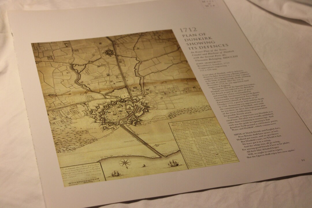 Map Print 'plan of Dunkirk Showing Its Defences' - Etsy