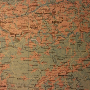 Karte digitaler Download Deutsch-Ruhr-Region
