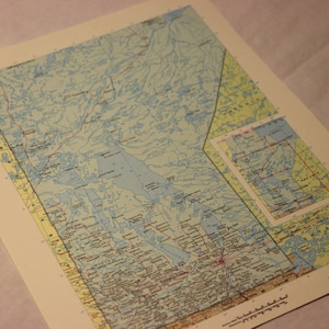 Vintage Map Print Manitoba