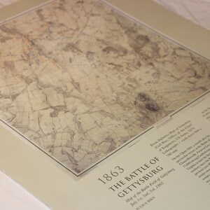 Battle of Gettysburg Map Print