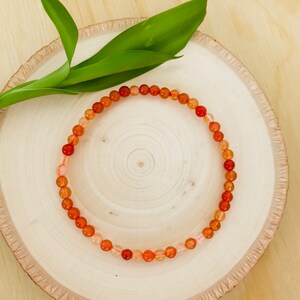 Creativity/Courage/Sexuality/Vitality/Carnelian bracelet/4mm beads/Stone Stretch Bracelet/Carnelian Jewelry/Orange/Gemstone Jewelry/Gift
