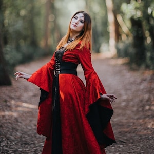 Damask Gothic Medieval Dress - MAKE TO ORDER