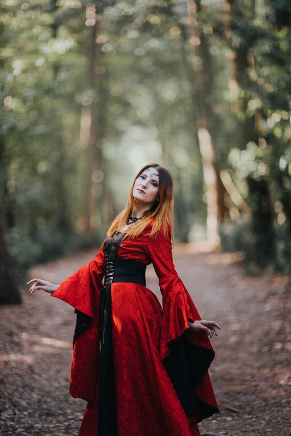 Damask Gothic Medieval Dress - MAKE TO ORDER