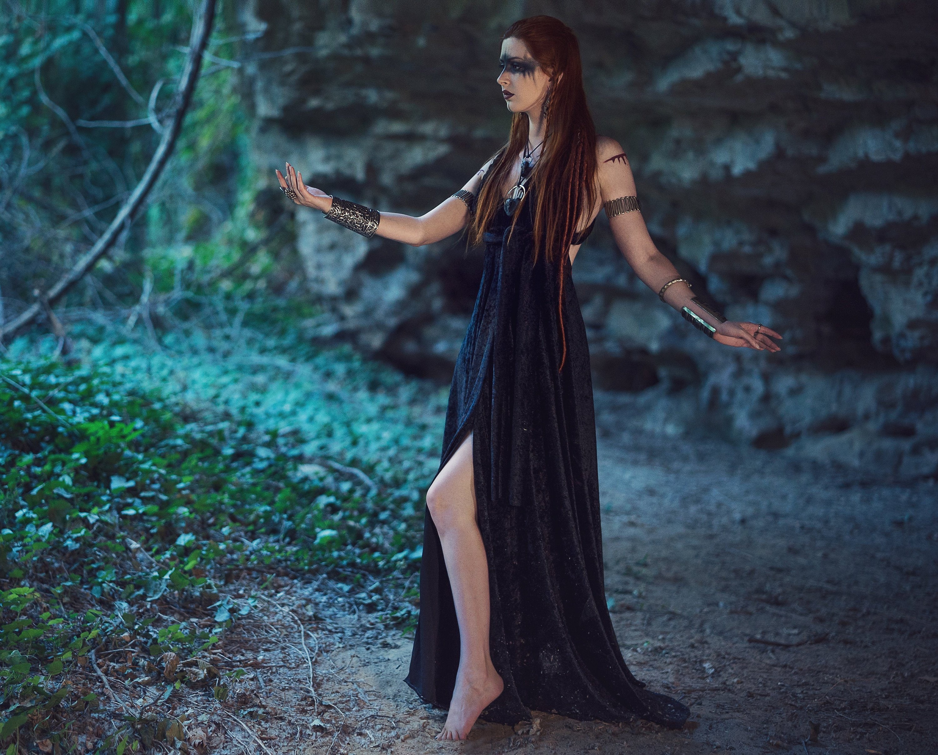 Tough Luv Dyed Long Sleeve Goddess Dress