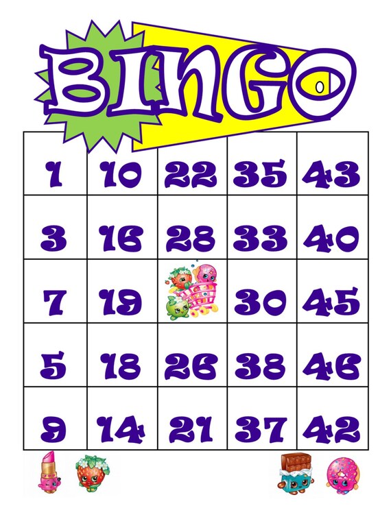 shopkins bingo