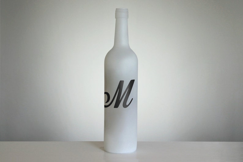 Wine Bottle Light Custom Monogram image 2