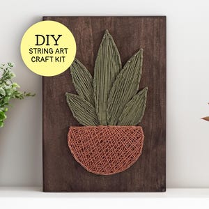 DIY Succulent String Art Craft Kit - Floral Decor - Plant Lover