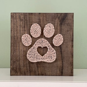 DIY Heart Paw Print String Art Craft Kit - Pet Lover - String Art ...