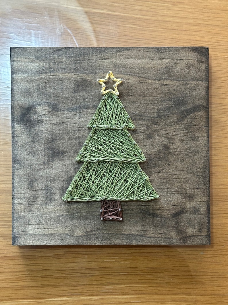 DIY Christmas Tree String Art Craft Kit Christmas Decor Christmas Sign