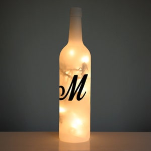 Wine Bottle Light – Custom Monogram