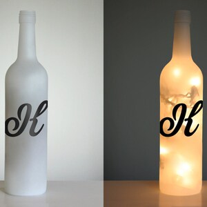 Wine Bottle Light Custom Monogram image 4