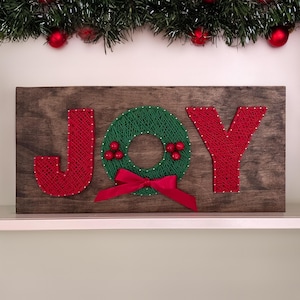 Joy String Art - Christmas Decor - Christmas Sign - Holiday Decor