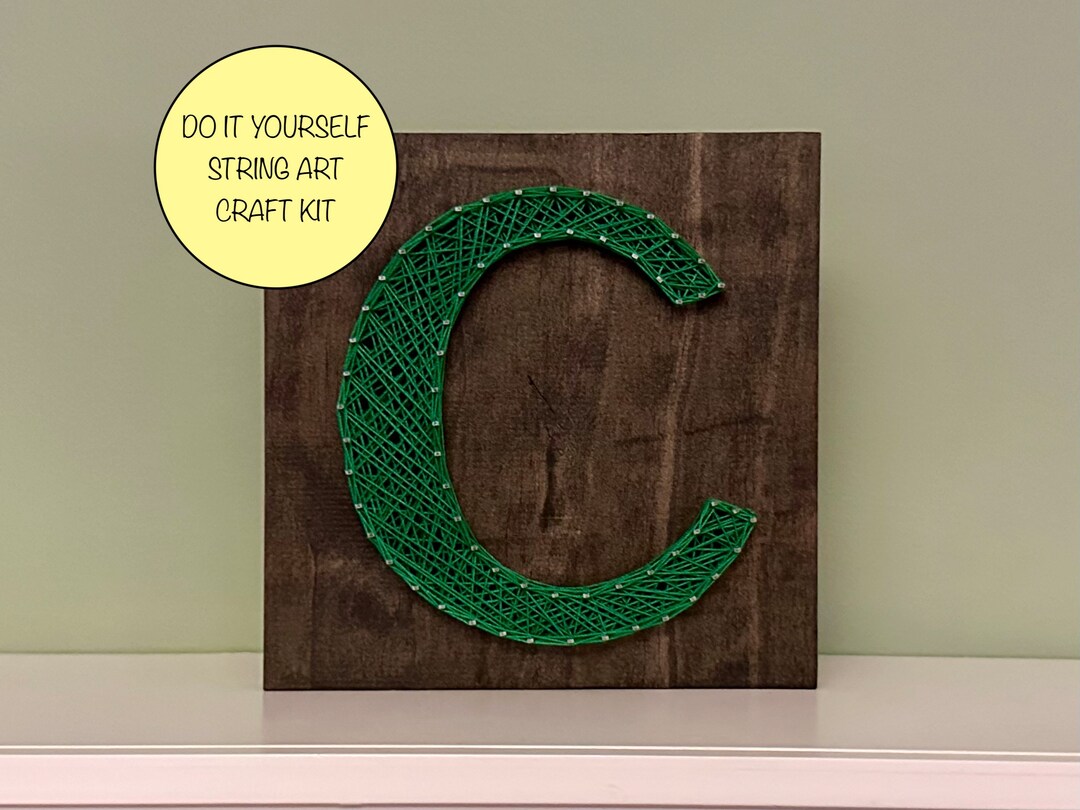 DIY Single Letter String Art Craft Kit Everyday Decor Name Gifts