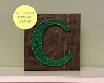 DIY Single Letter String Art Craft Kit - Everyday Decor - Name Gifts - Personalized Gifts - Craft Kits - String Art For Beginners