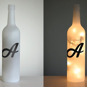 Wine Bottle Light Custom Monogram image 3