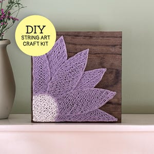 DIY Flower String Art Craft Kit- Floral Decor - String Art Beginner