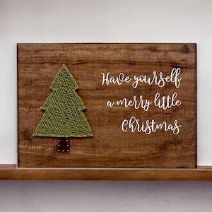 Merry Little Christmas String Art - Christmas String Art - Christmas Crafts - Christmas Decor