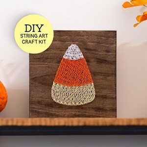 DIY Candy Corn String Art Kit – Fall Decor, Beginner Craft