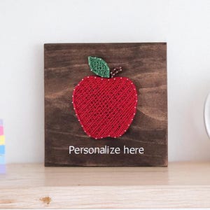 Custom Apple String Art – Personalized Teacher Gift