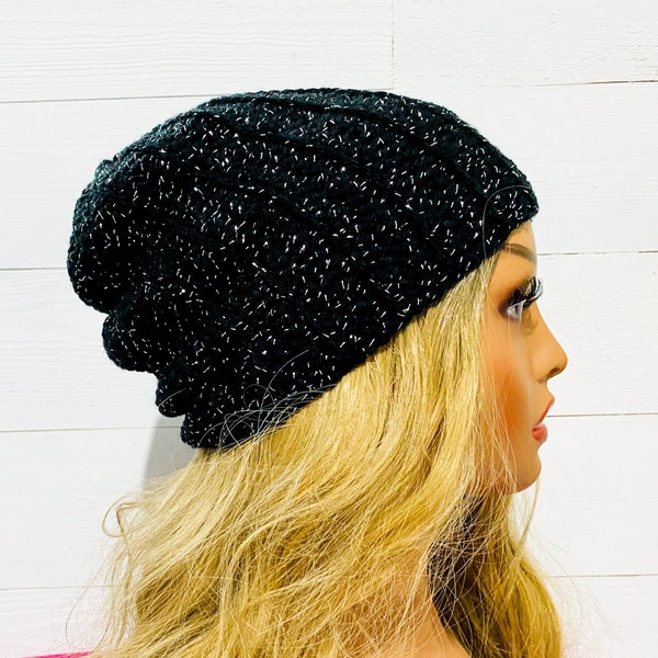 Slouchy beanie crochet hat for women, cute winter hat women, boho beanie adult hat crochet, hipster hat fall beanie, teenage girl gift idea