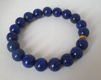 10mm Lapis Lazuli Crystal Bracelet for Protection with Reiki