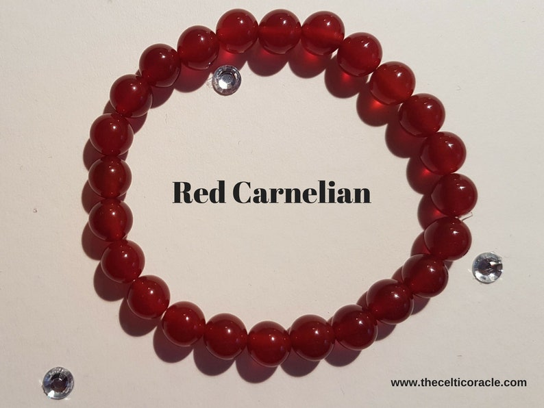 Red Carnelian Crystal Bracelet Protection Reiki