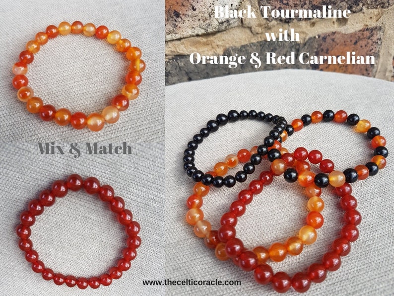 Red Carnelian Crystal Bracelet Protection Reiki