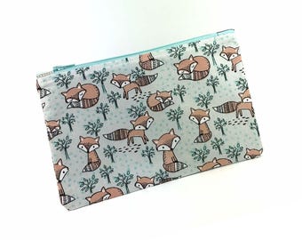 Fox in the Woods Zippered Bag Cosmetic Bag