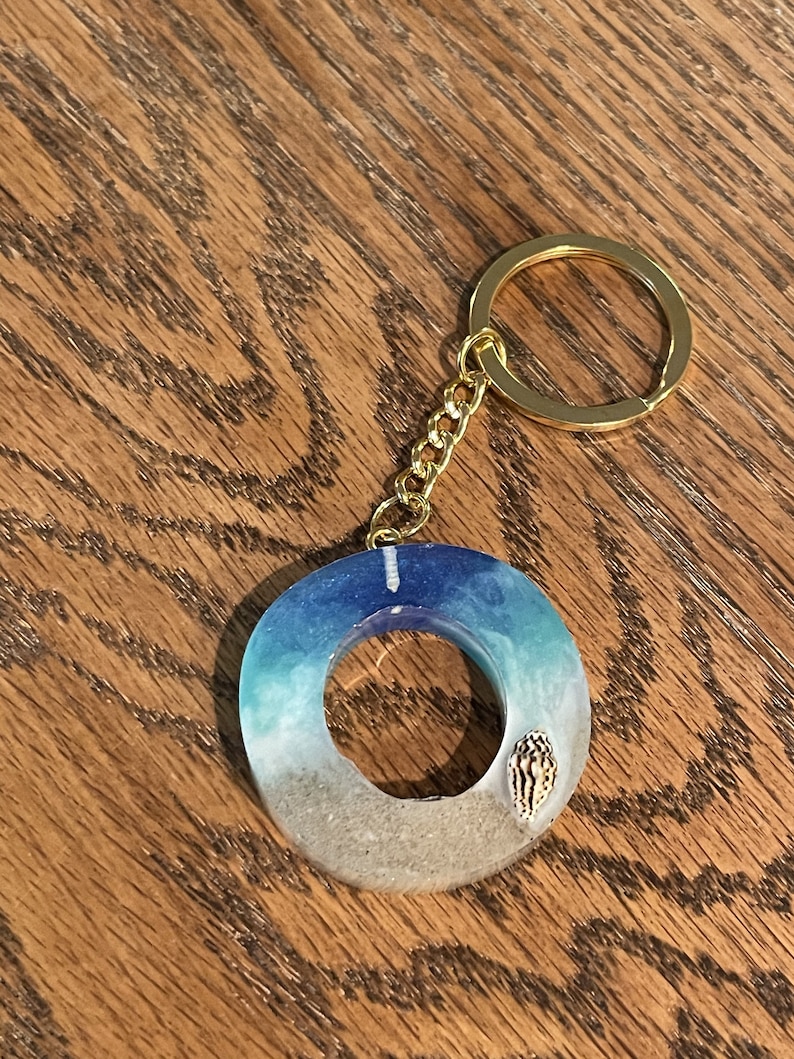 Beach Themed Letter Keychains Etsy