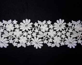 Width 49.21 inches wedding lace fabric,flowers embroidered lace,floral lace trim,scalloped trim lace for DIY dress,125CM 1-168