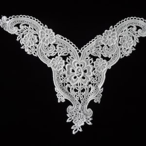 Large Venise Lace Yoke - White or Ivory